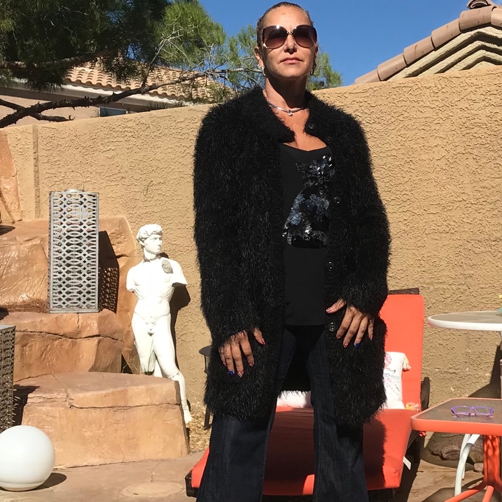 Free People Black fuzzy Jacket - Picture 6 of 8